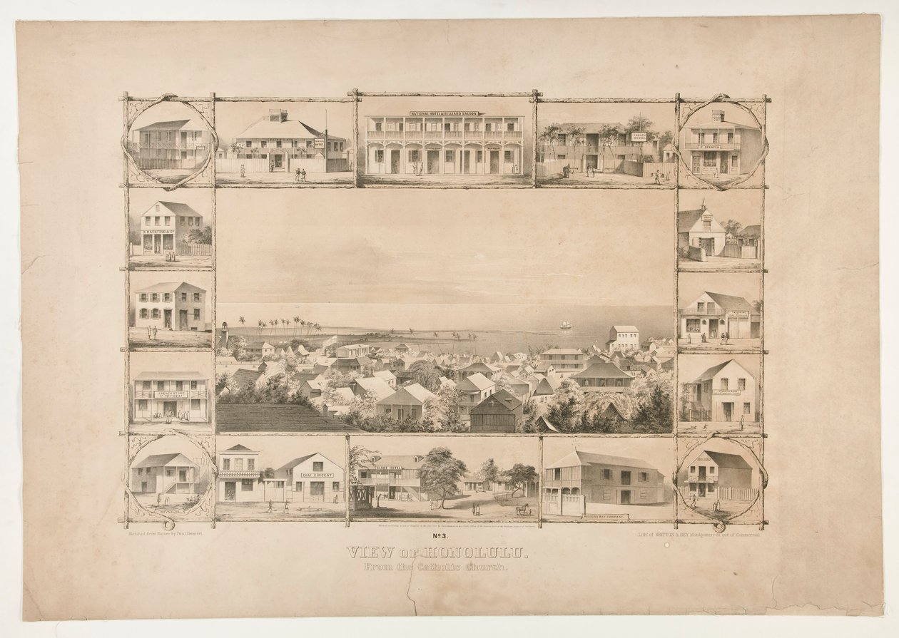 Vista de Honolulu, da Igreja Católica (nº 3) de Paul Emmert