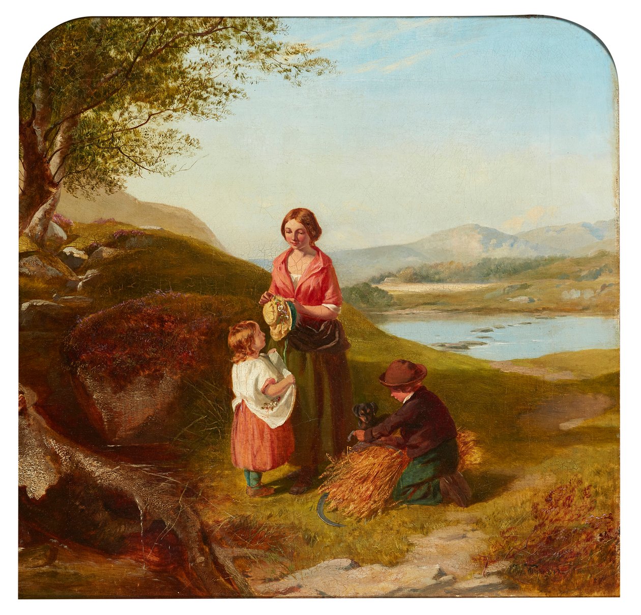 The Young Harvester (tela a óleo) de Paul Falconer (attr. to) Poole