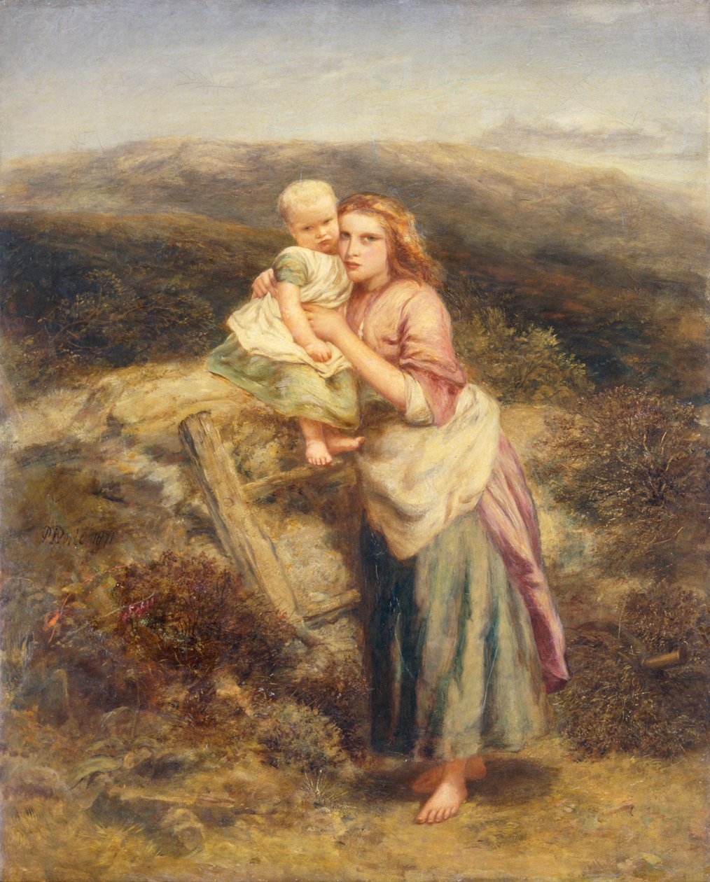 Camponeses numa charneca de Paul Falconer Poole