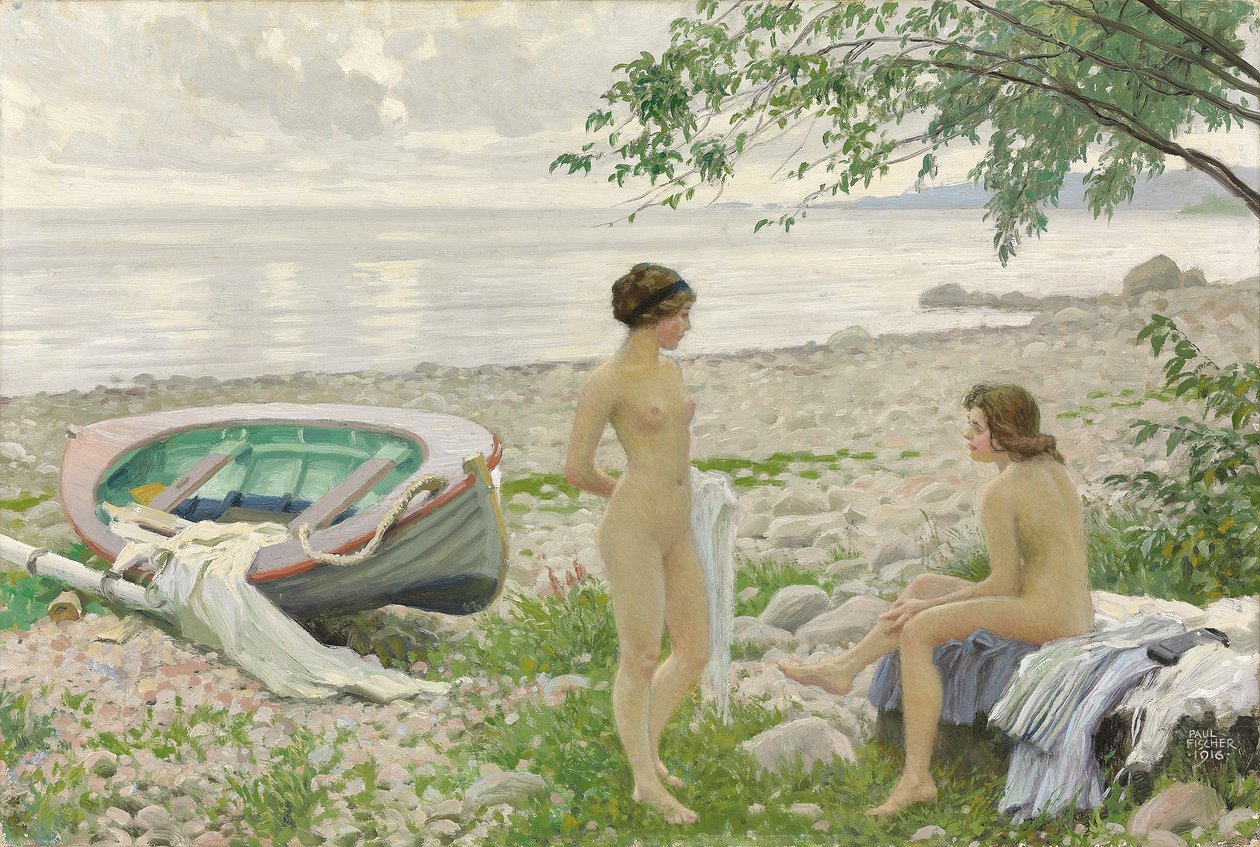 Na praia de Paul Fischer