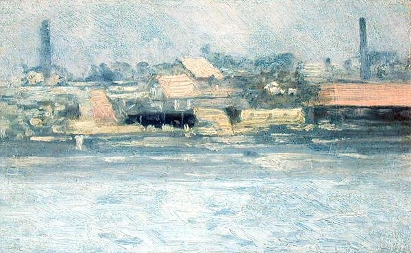 Battersea Waterfront (óleo sobre tela) de Paul Fordyce Maitland