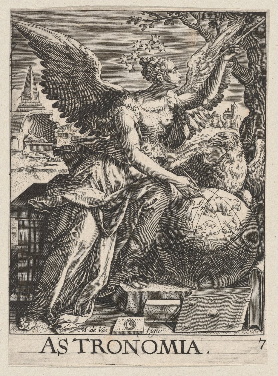 Ilustração 7: Astronomia, de As Sete Artes Liberais, ca. 1628-66., c. 1628-66. de Paul Fürst
