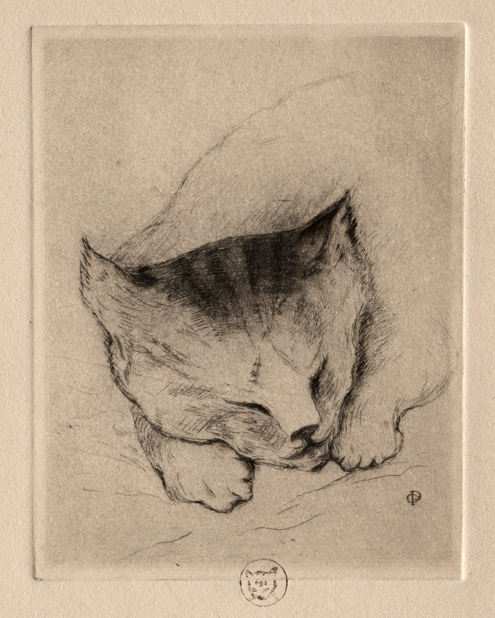 Seis gravuras: cabeça de um gatinho de Paul Gachet