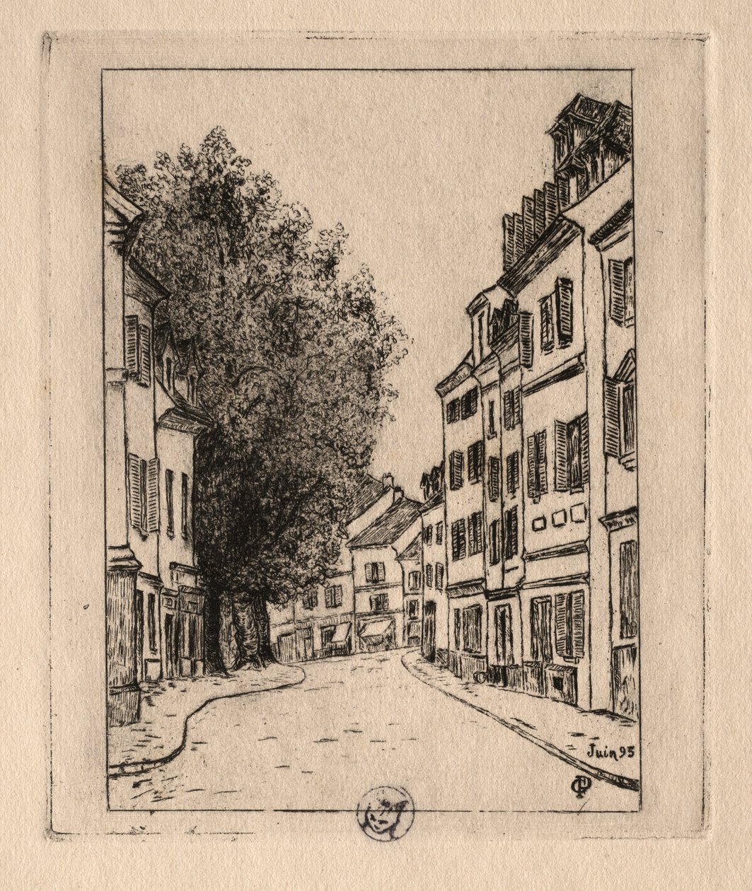 Seis gravuras: Notre Dame, Pontoise, 1895. de Paul Gachet