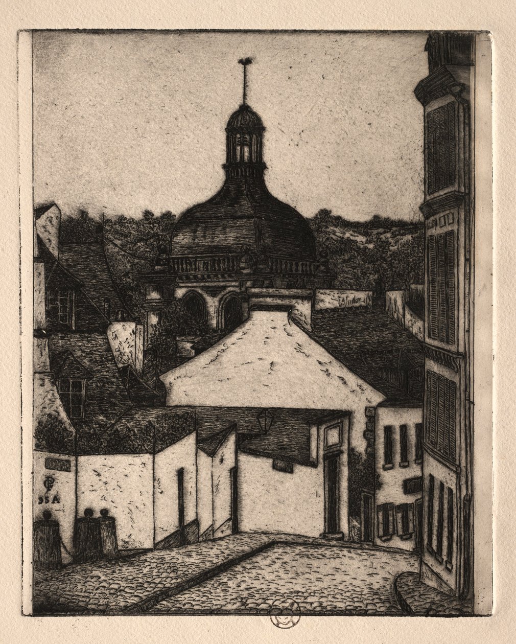 Seis gravuras: Notre Dame Street, Pontoise, 1895. de Paul Gachet
