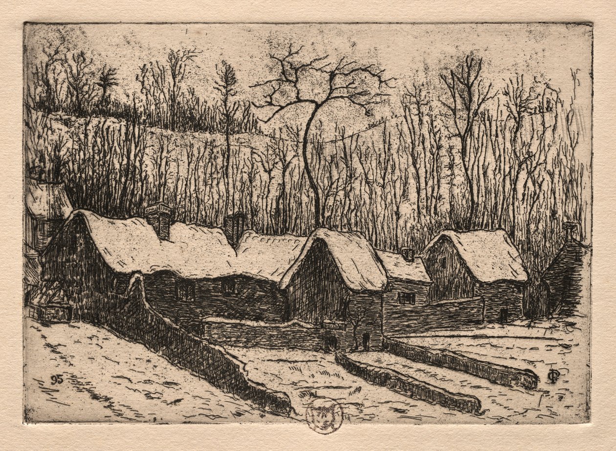 Seis gravuras: A Padaria Thatched, Auvers, 1895. de Paul Gachet