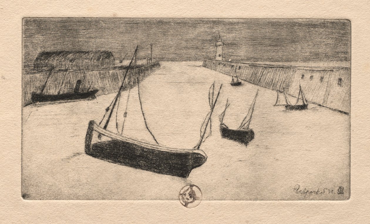 Seis gravuras: Tréport, 1895. de Paul Gachet