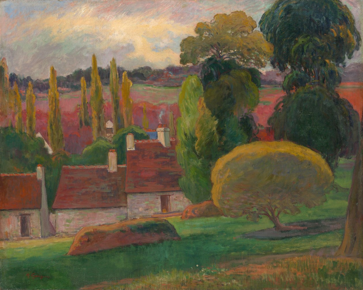 Uma fazenda na Bretanha, c.1894 de Paul Gauguin