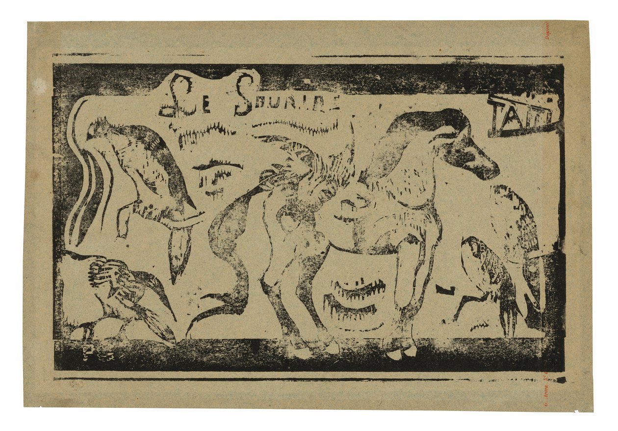 A Horse and Birds, headpiece para Le sourire de Paul Gauguin