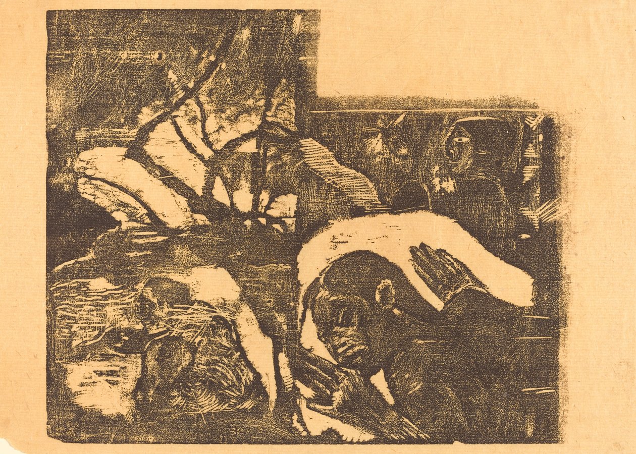 Uma mulher maori em uma floresta, Manao Tupapau Ela é assombrada por um espírito, 18941895. de Paul Gauguin