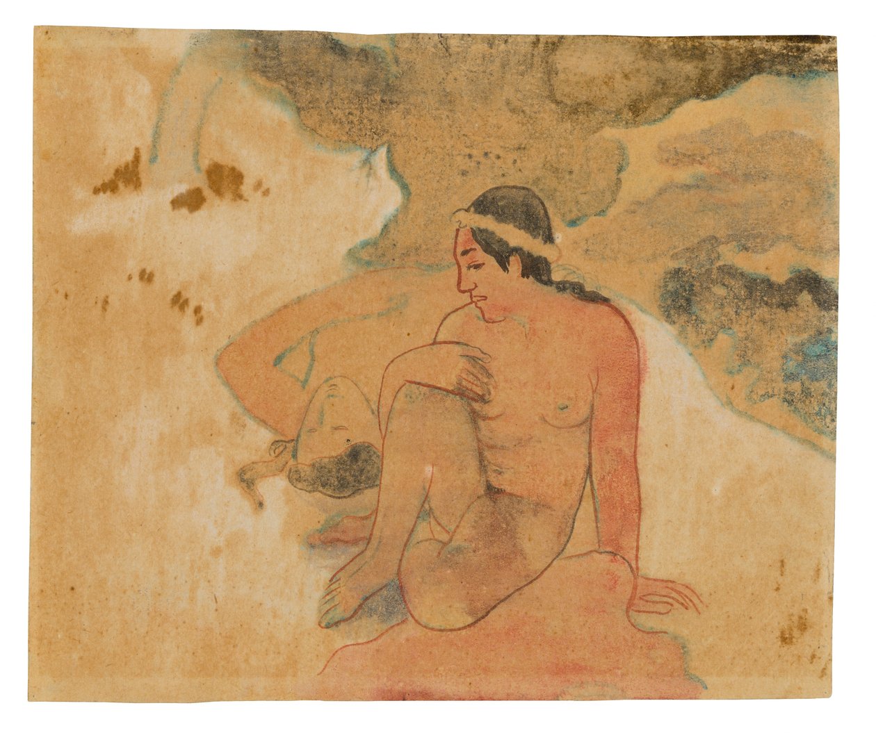 Aha oe feii? (O que! Você está com ciúmes?) de Paul Gauguin