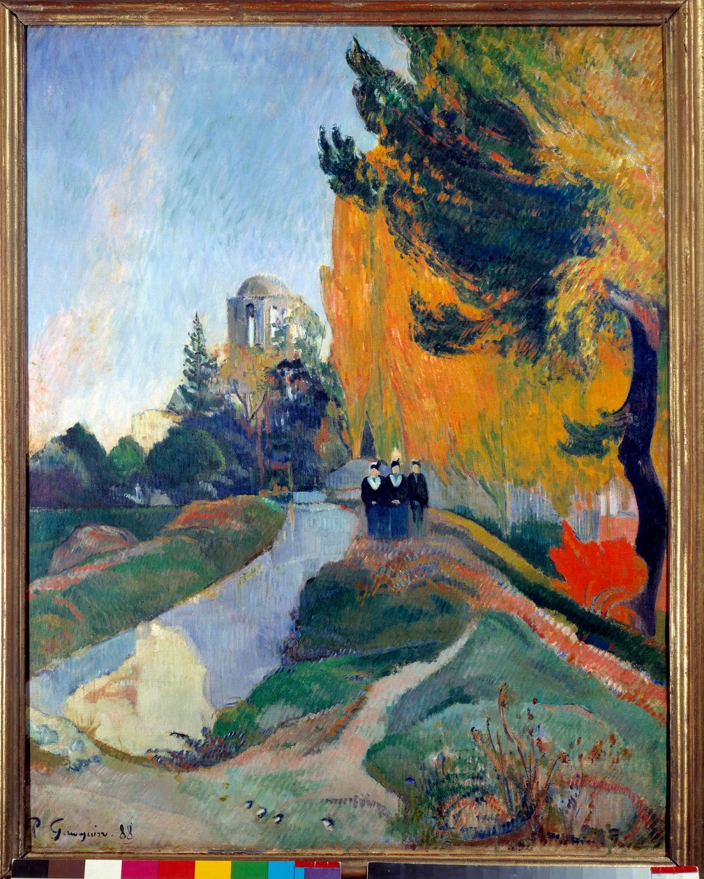 Alyscamps em Arles. Pintura de Paul Gauguin (1848-1903) de Paul Gauguin
