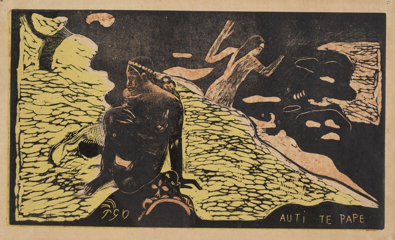 Auti Te Pape Mulheres no rio Da série Noa Noa, 1893-1894 de Paul Gauguin