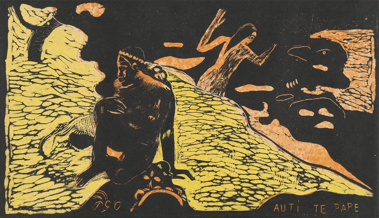 Auti te Pape Mulheres no Rio, 1894-1895. de Paul Gauguin