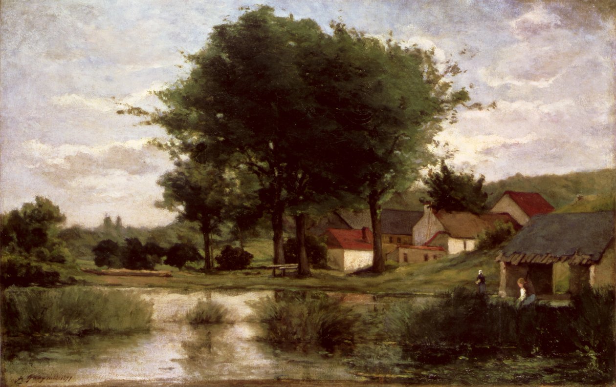 Paisagem de outono, 1877 de Paul Gauguin
