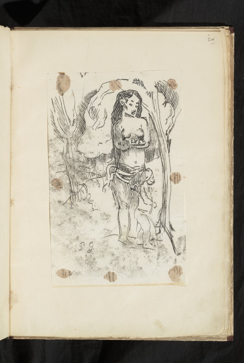 Antes e depois - Mulher e criança de Paul Gauguin