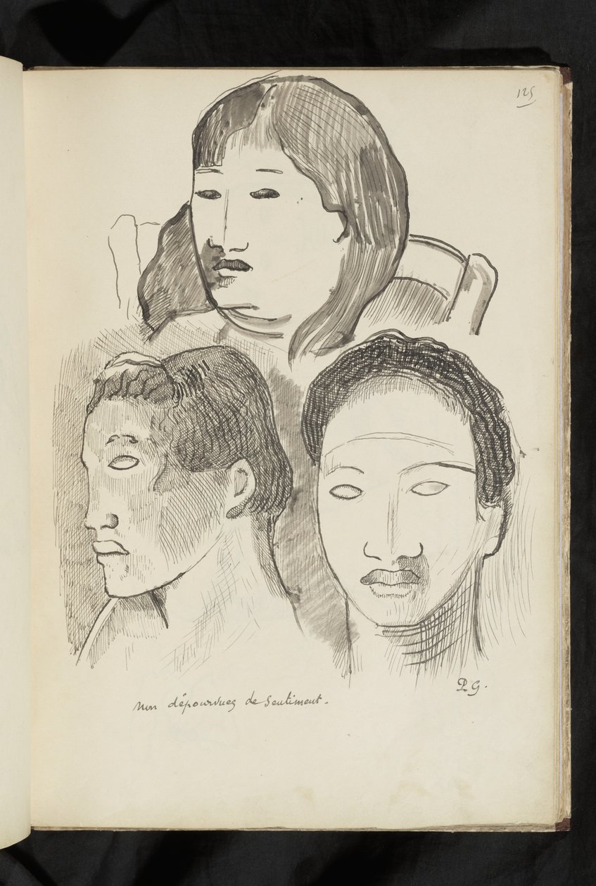 Antes e depois - "Não sem sentir" desenho de Paul Gauguin