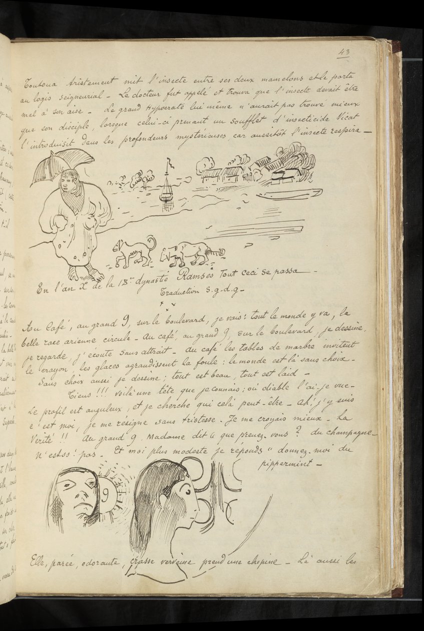 Avant et après - texto e desenhos de 