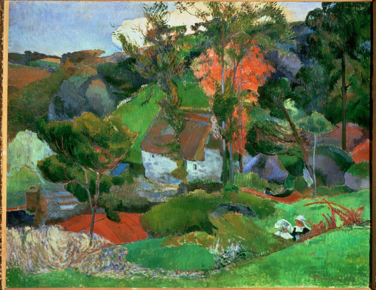 Aven que atravessa Pont-Aven ... (óleo sobre tela) de Paul Gauguin