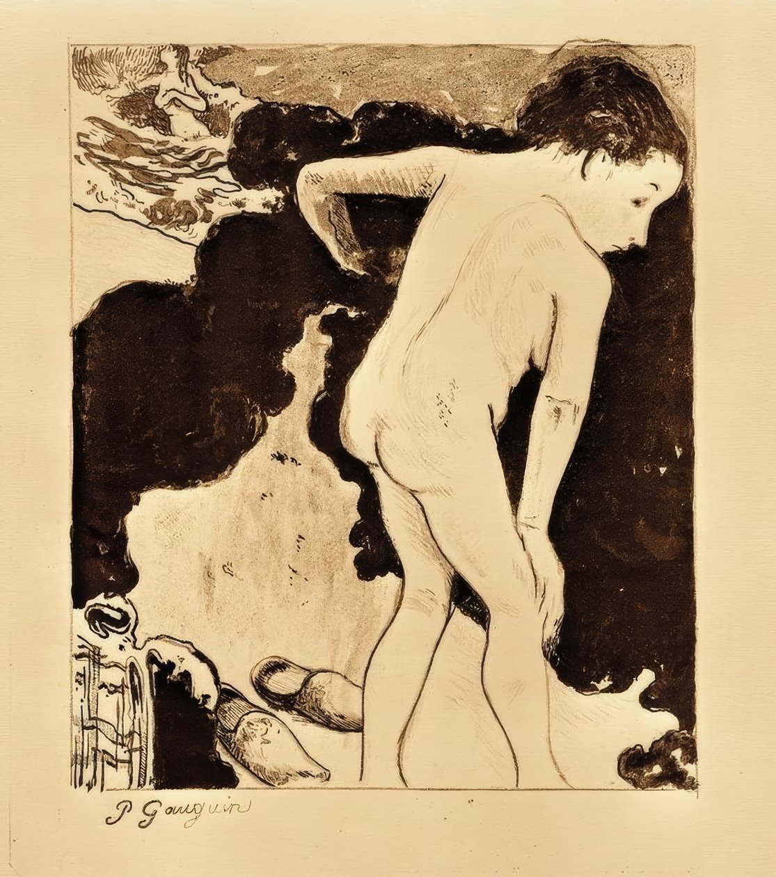 Banhistas bretões de Paul Gauguin