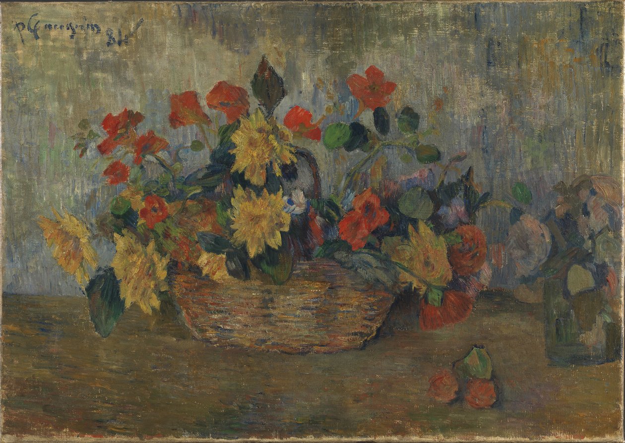 Cesta com flores, 1884. de Paul Gauguin