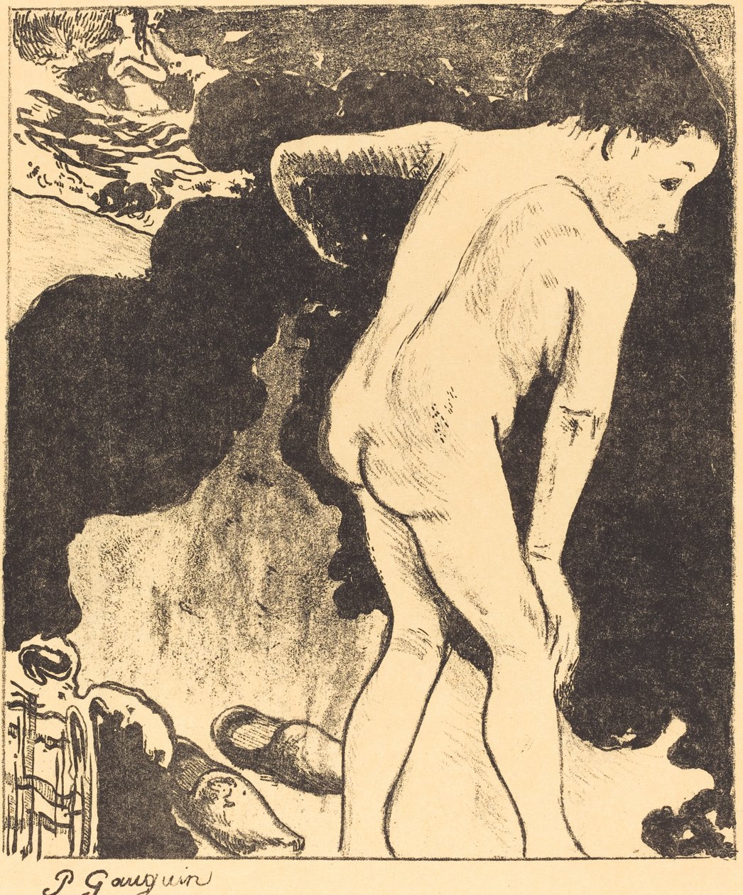 Banhistas na Bretanha de Paul Gauguin