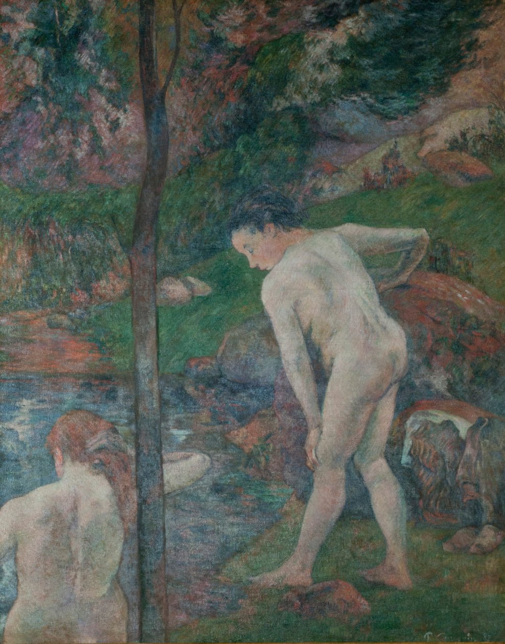 Banhistas na Bretanha Dois banhistas, 1887. de Paul Gauguin