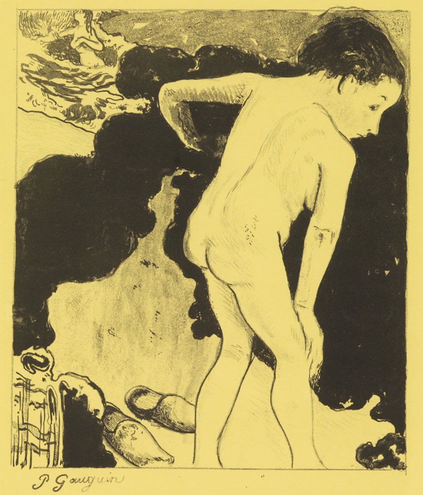 Banhistas na Bretanha, da Suite Volpini: Dessins lithographiques, 1889., 1889. de Paul Gauguin