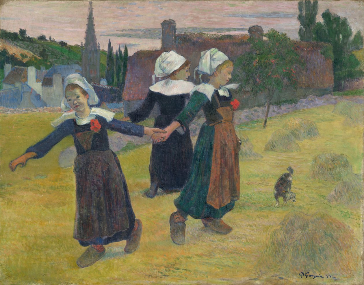 Breton Girls Dancing, Pont-Aven de Paul Gauguin