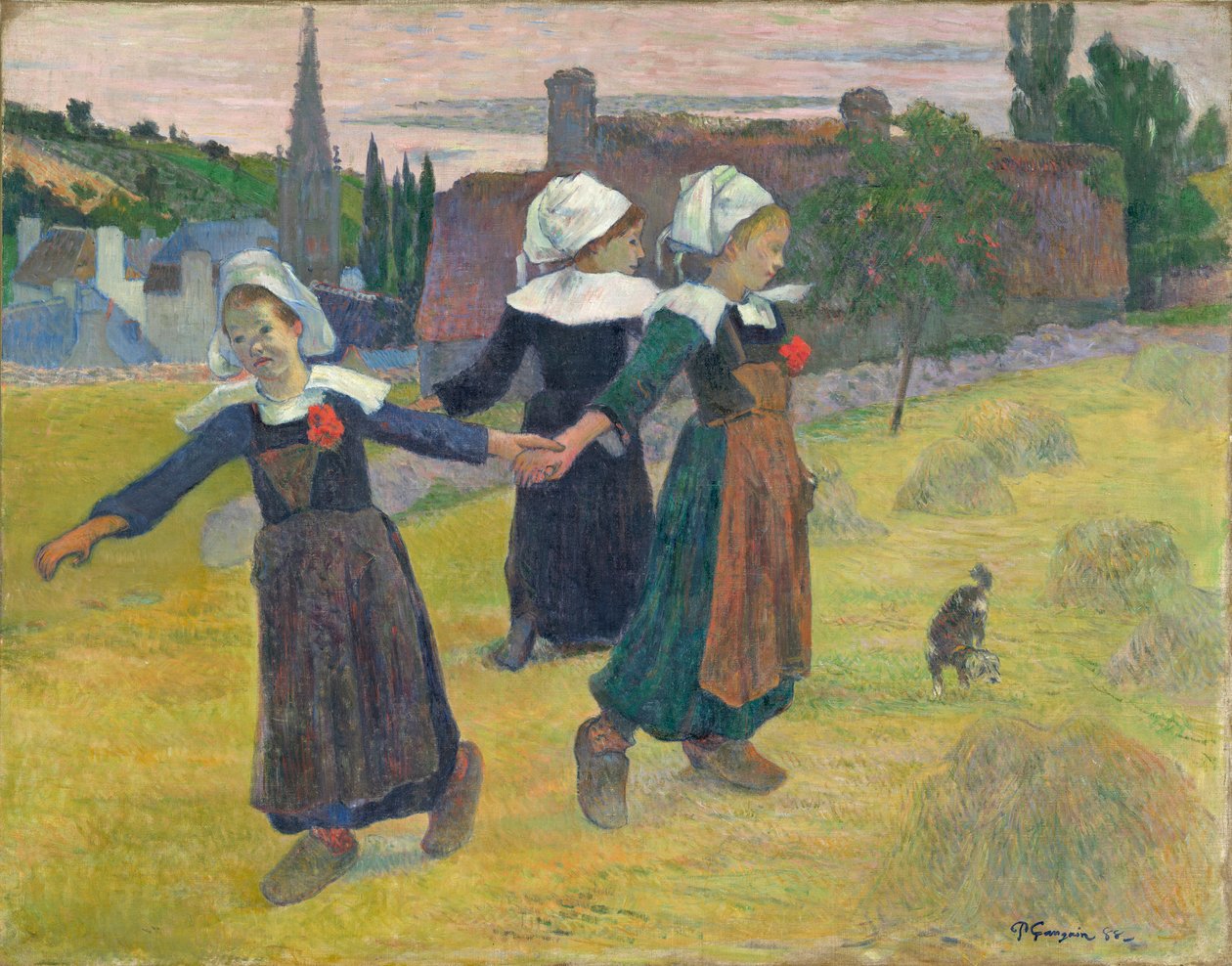 Breton Girls Dancing, Pont-Aven de Paul Gauguin