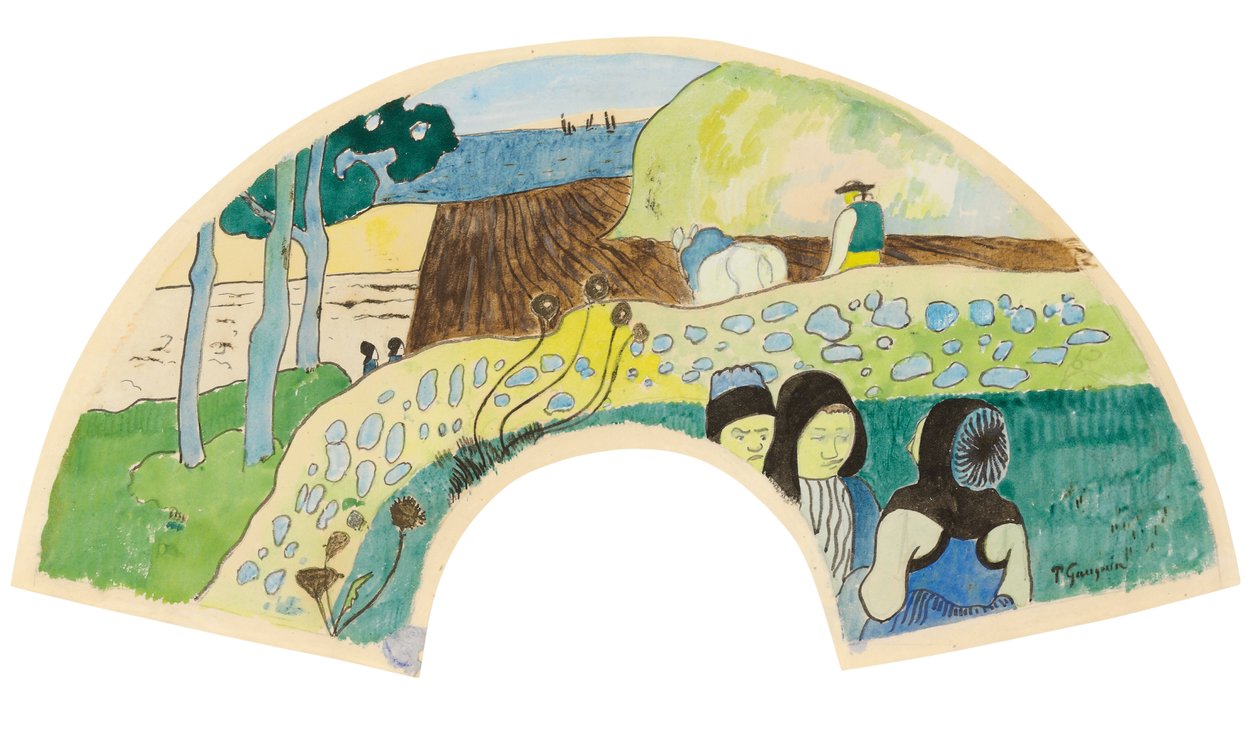 Cena bretão; Cena bretão, 1889 de Paul Gauguin