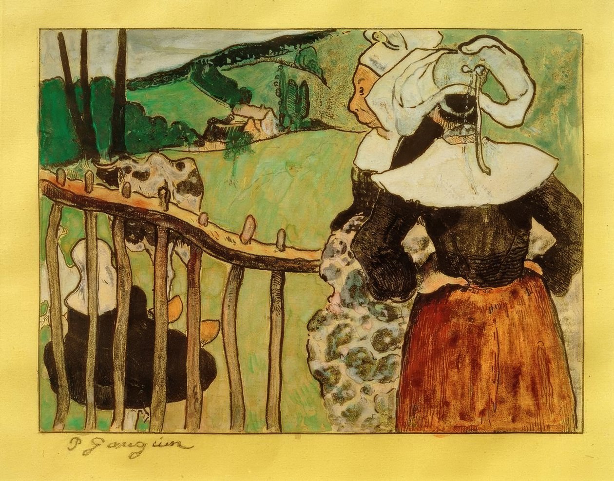 Bretões na Barreira de Paul Gauguin