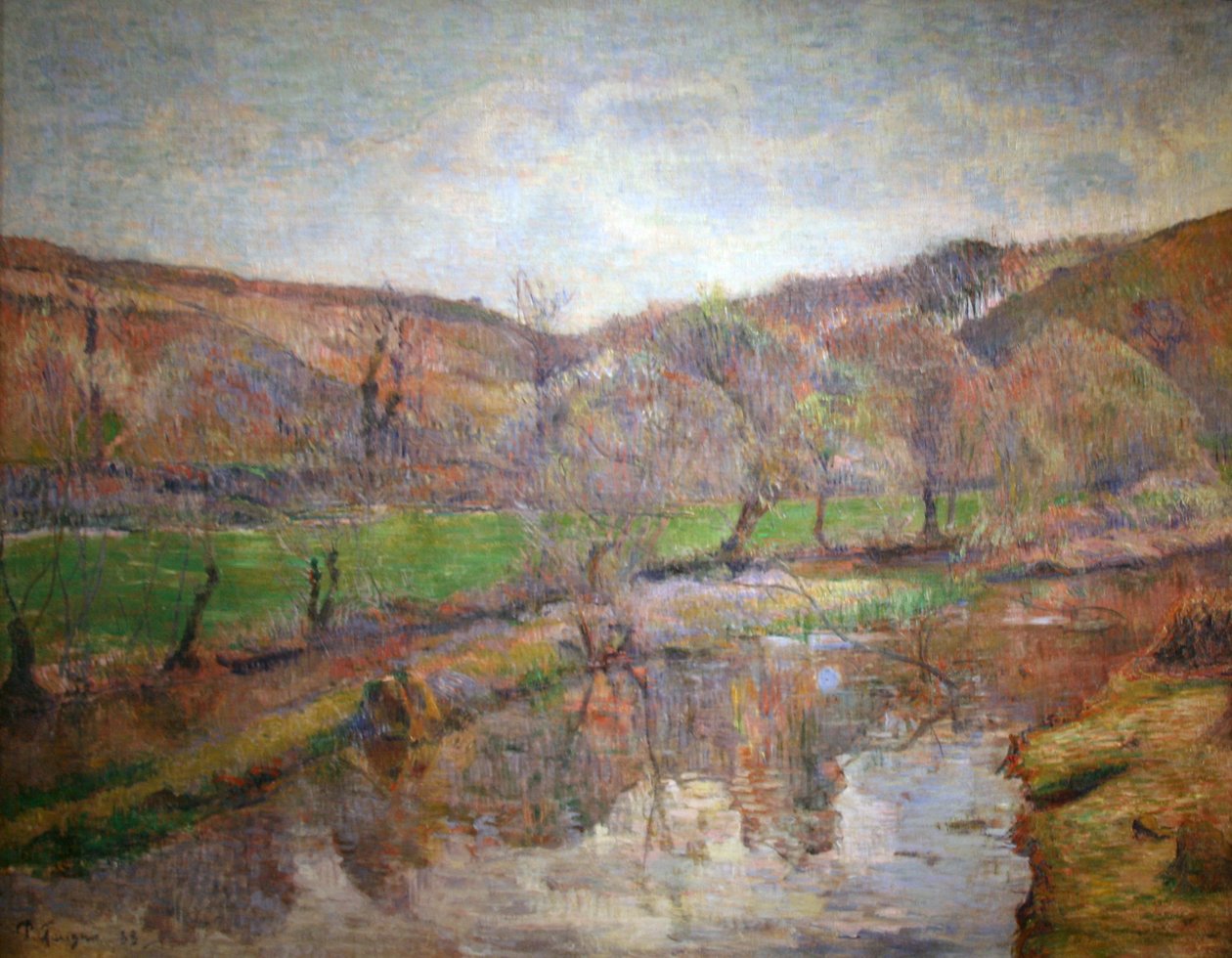 Paisagem da Bretanha de Paul Gauguin