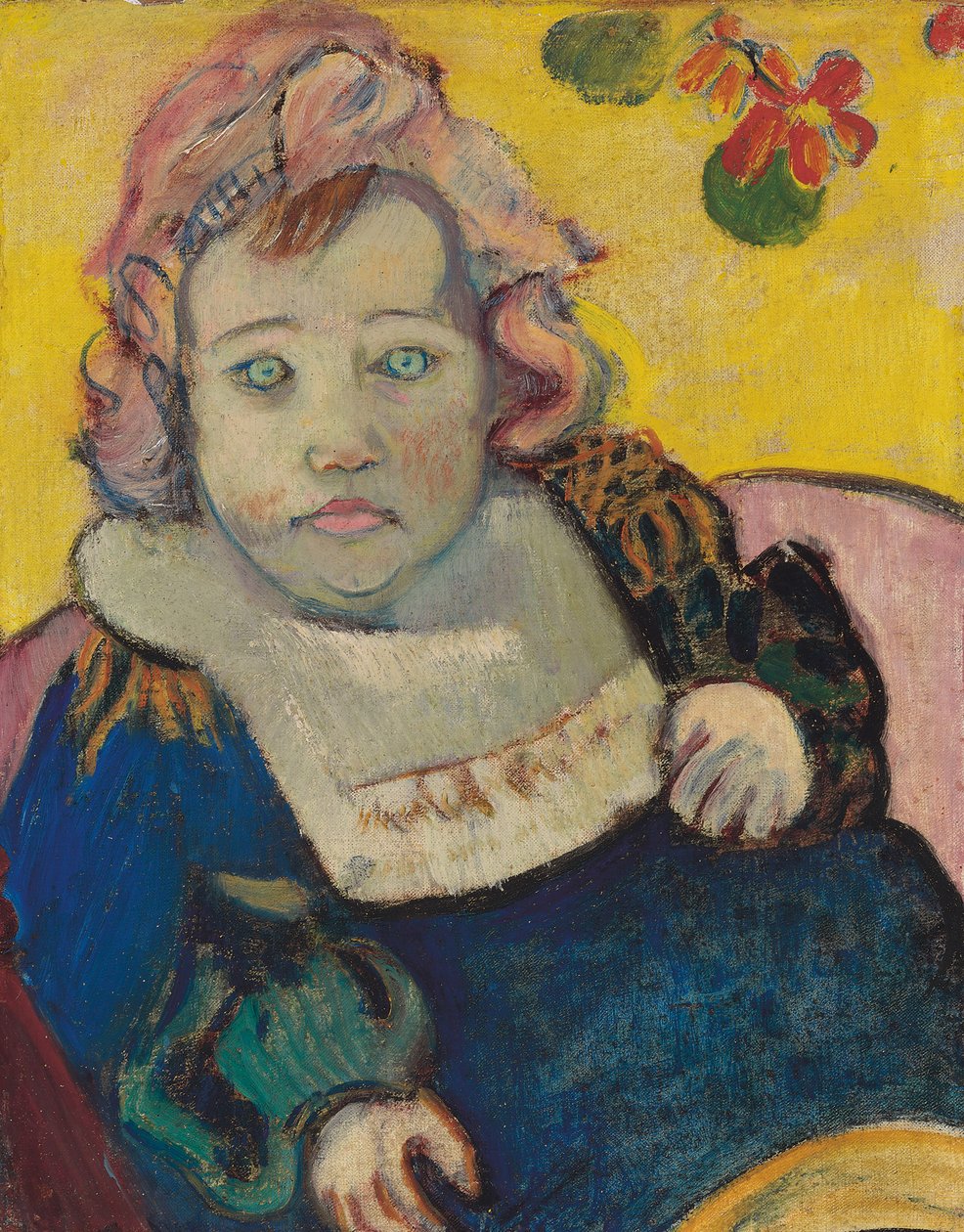 Criança com babador ou bebê; Enfant au bavoir, 1895 de Paul Gauguin