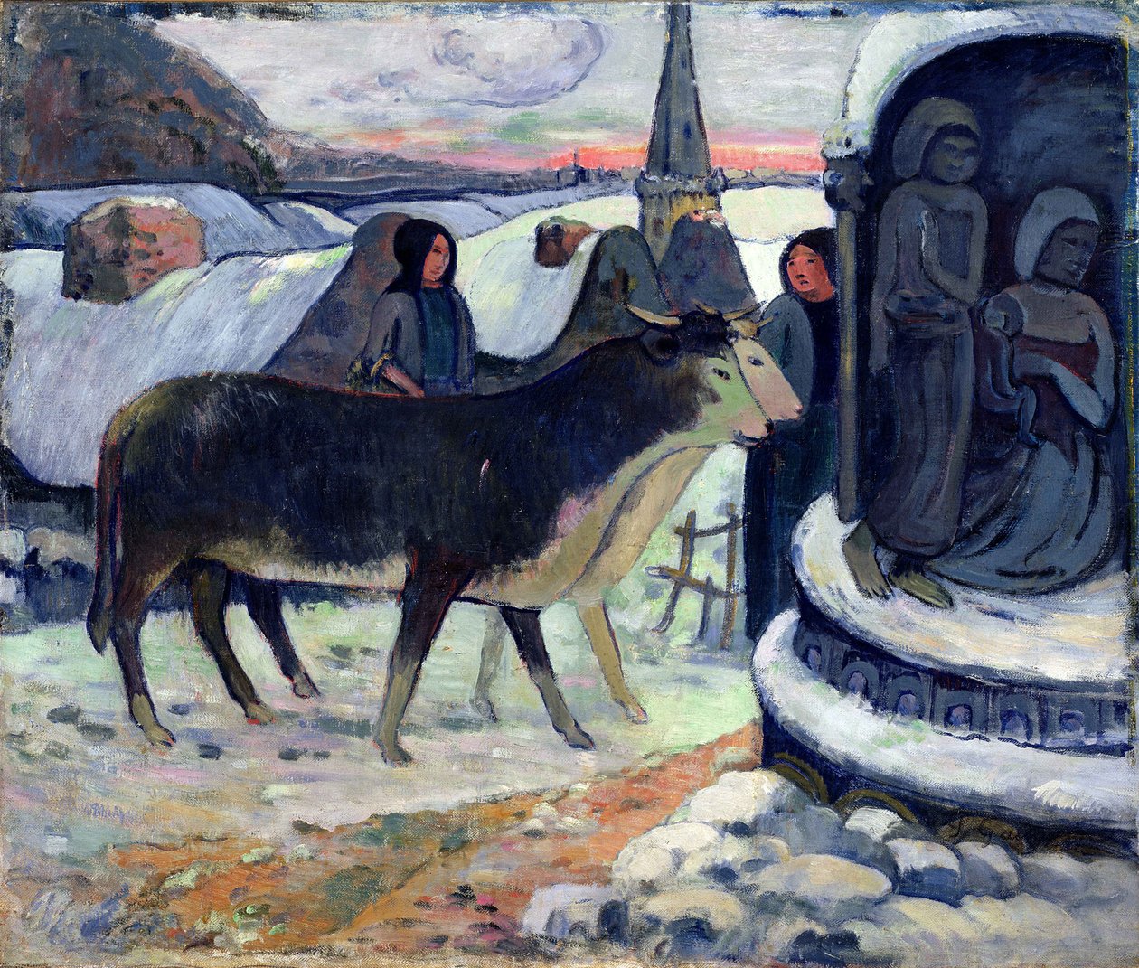 Noite de Natal, c.1902-3 (óleo sobre tela) de Paul Gauguin