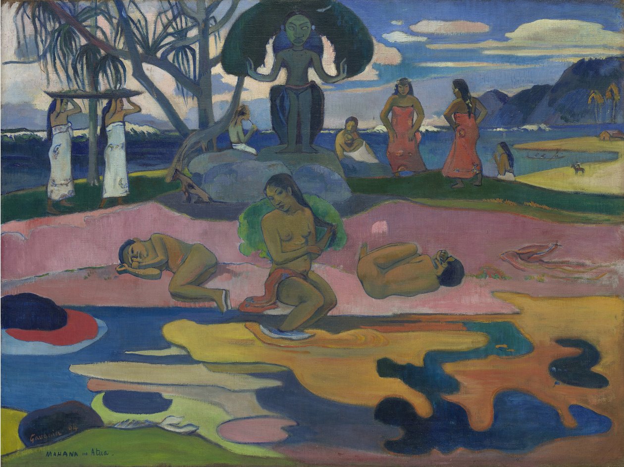 Dia do Deus (Mahana no Atua) 1894 (óleo sobre tela) de Paul Gauguin