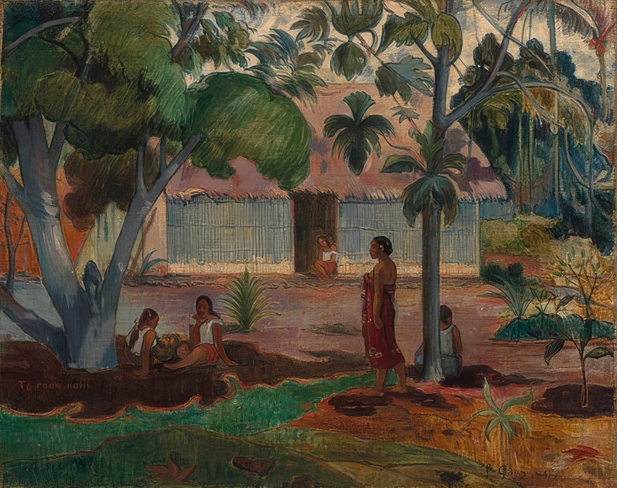 A grande árvore. 1891 de Paul Gauguin