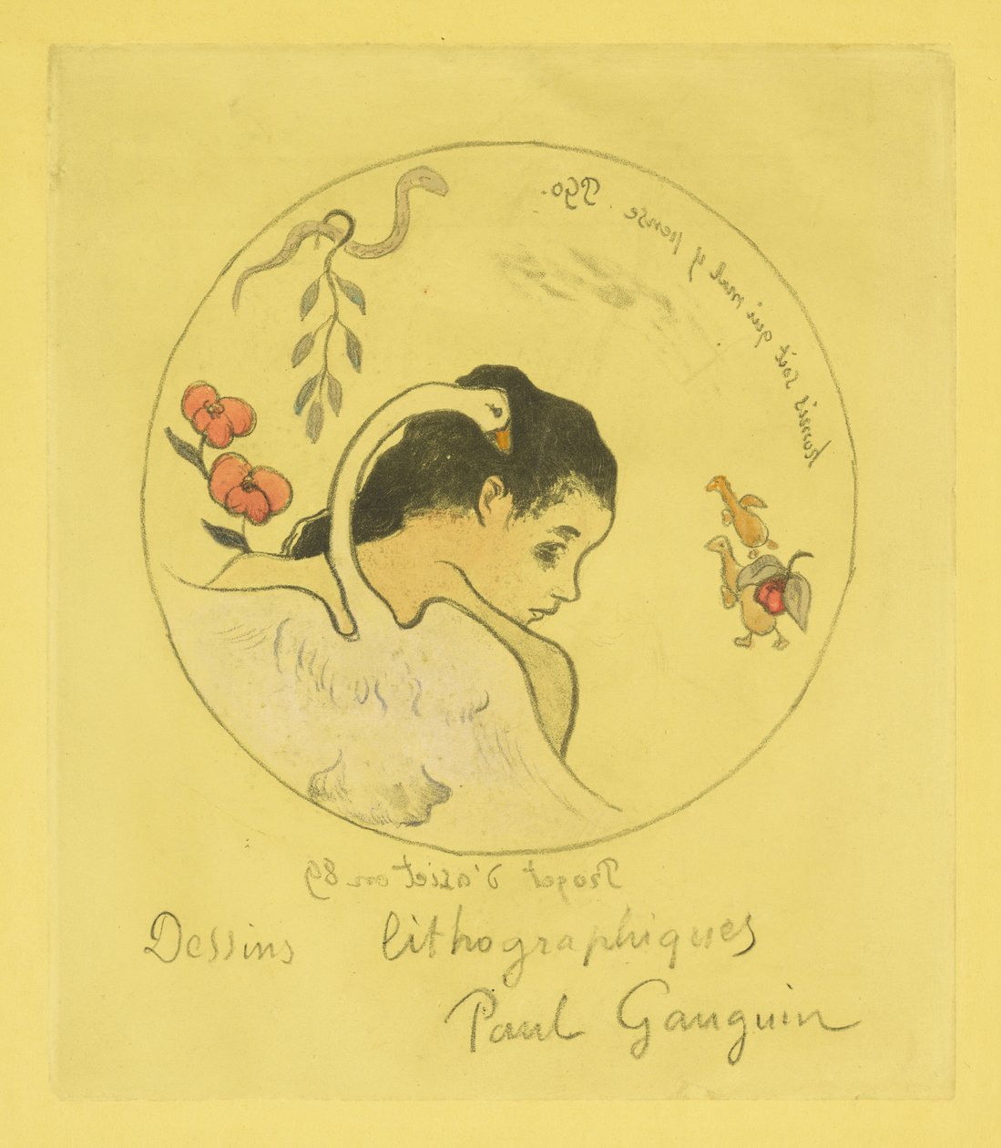 Projeto para uma placa de China, 1889 de Paul Gauguin