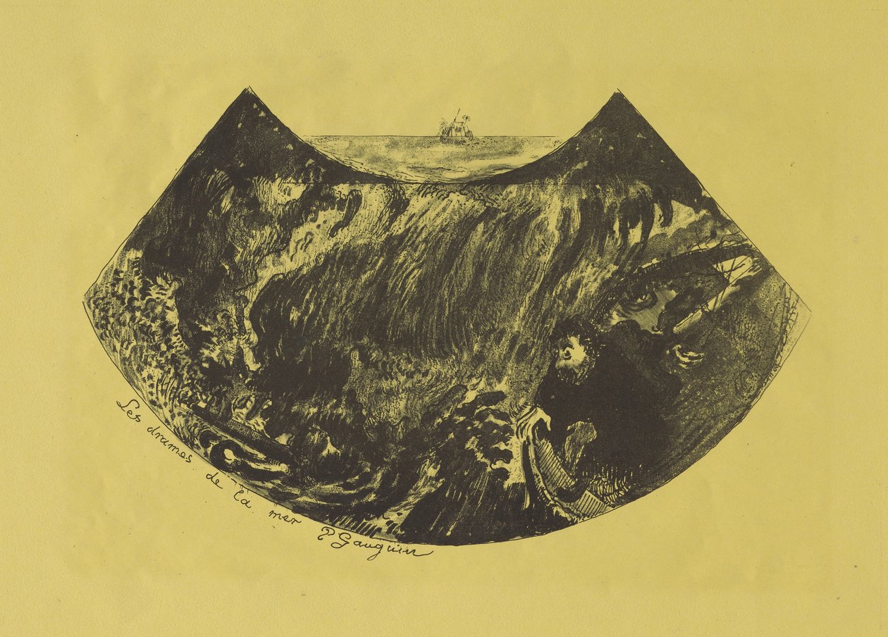 Dramas do mar: uma descida ao turbilhão, 1889 de Paul Gauguin