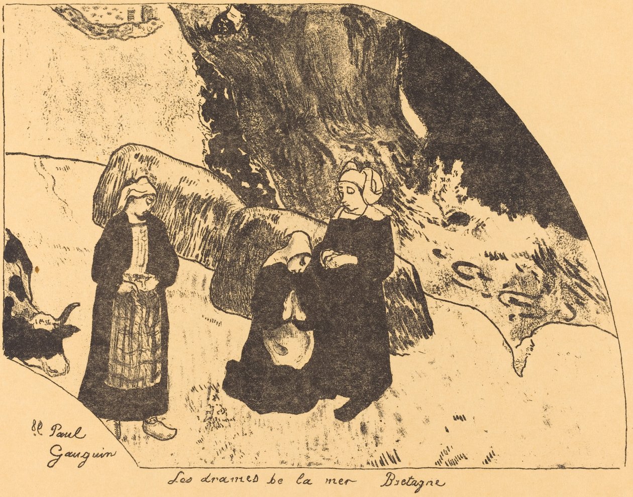 Dramas do Mar, Bretanha Dramas do Mar, Bretanha, 1889. de Paul Gauguin