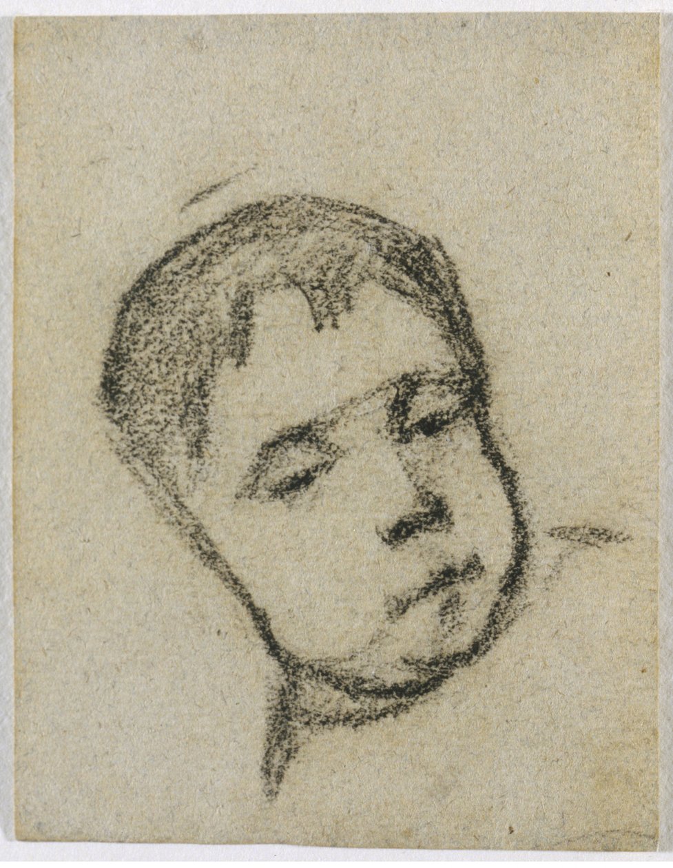 Emil Gauguin quando criança, Cabeça em um travesseiro, c. 1875-1876. de Paul Gauguin