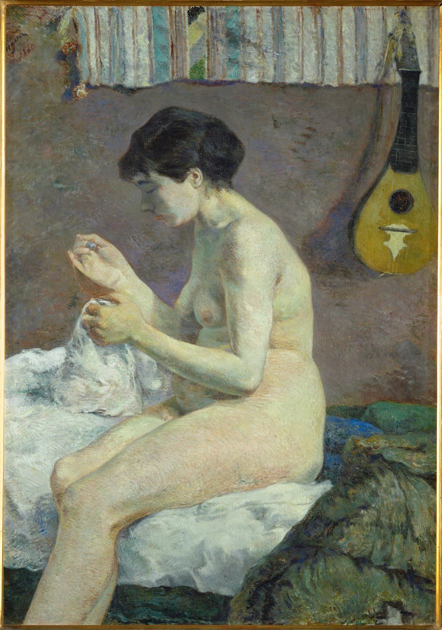 Estudo de nu (óleo sobre tela) de Paul Gauguin