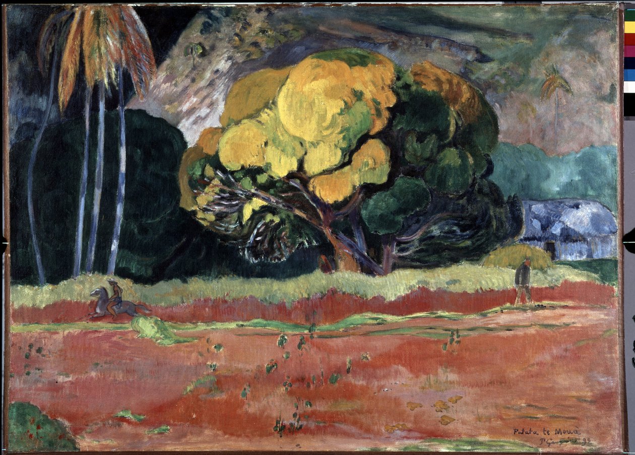Fatata Te Moua (No sopé da montanha ou Na grande montanha). Pintura de Paul Gauguin (1848-1903) de Paul Gauguin