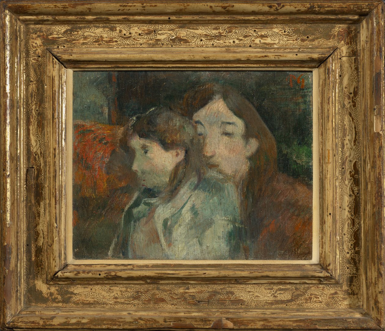 Figuras num interior [anteriormente: Visão artística OU Visão do artista: Autorretrato com filho] de Paul Gauguin