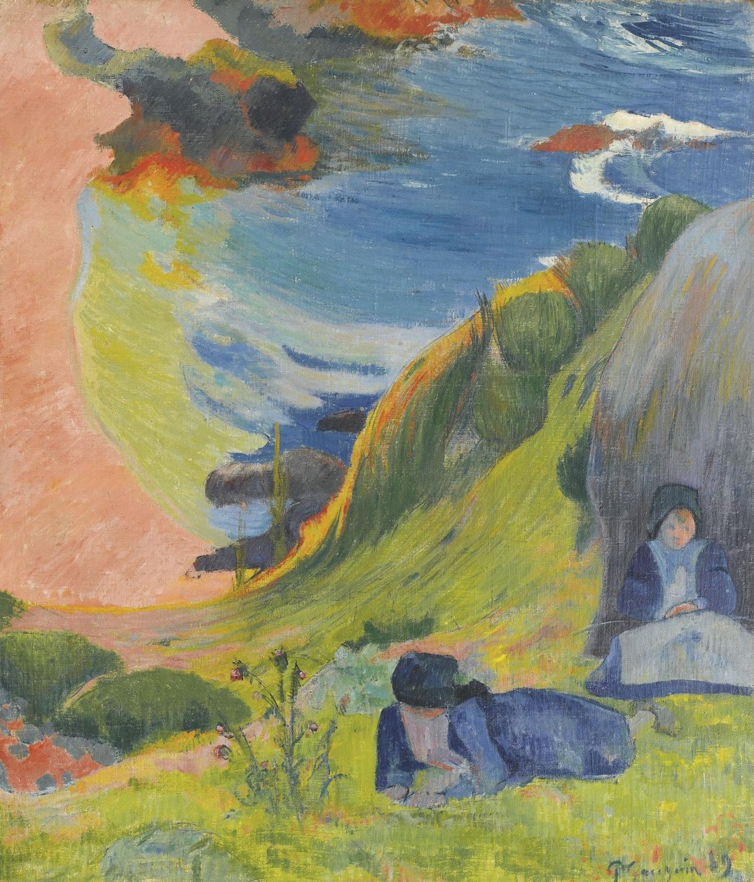 Francês:  Au-dessus de la mer Acima do mar de Paul Gauguin