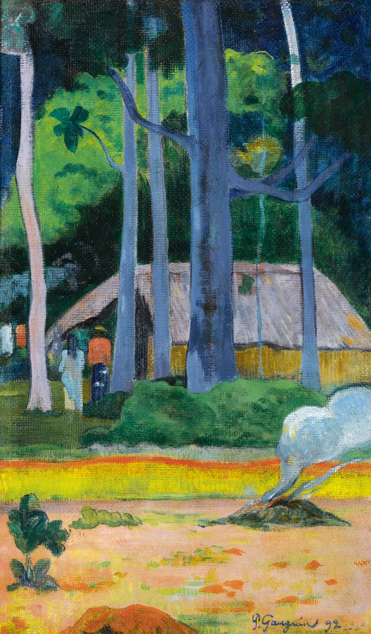 Francês: Cabane sous les arbres de Paul Gauguin