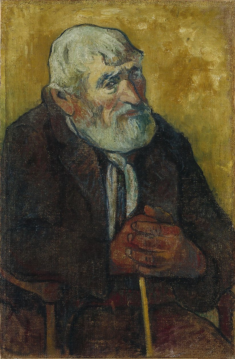 Francês:  Vieil homme au bâton Velho com um pau de Paul Gauguin