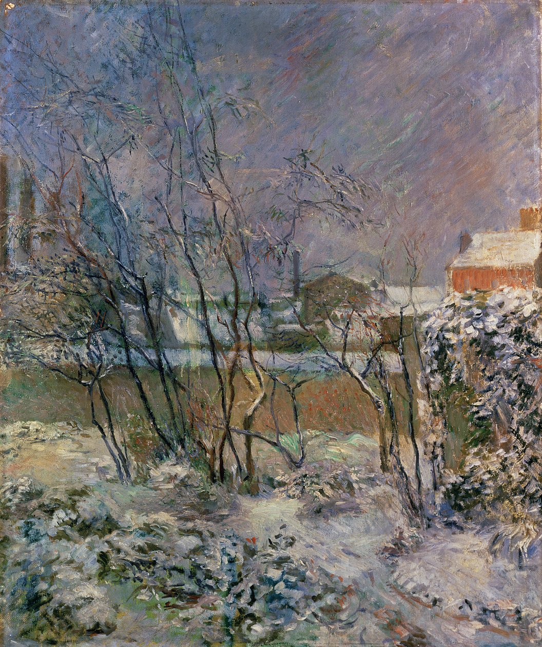 Jardim na neve, 1883 de Paul Gauguin