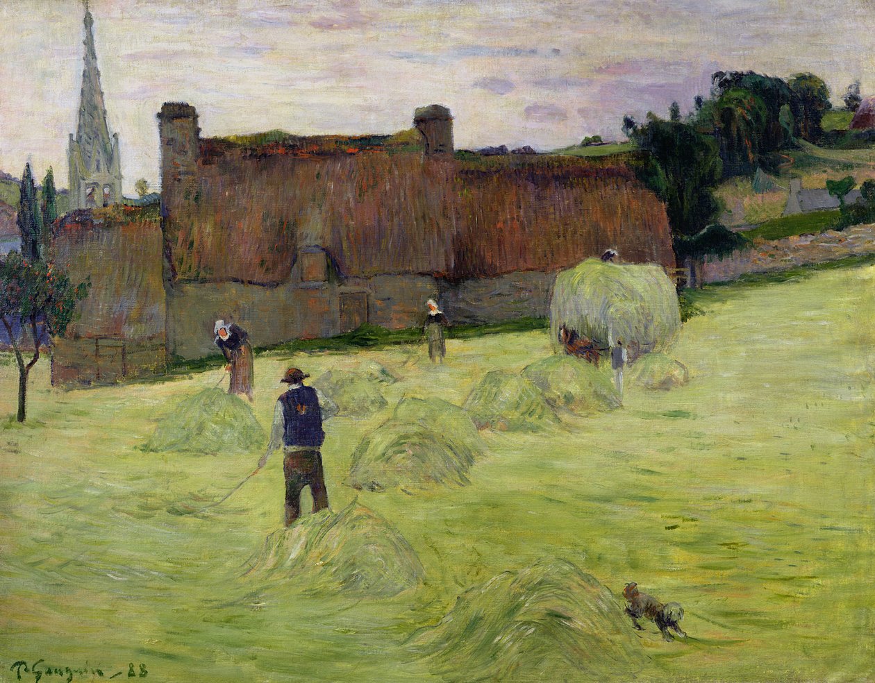 Fenação na Bretanha, 1888 de Paul Gauguin