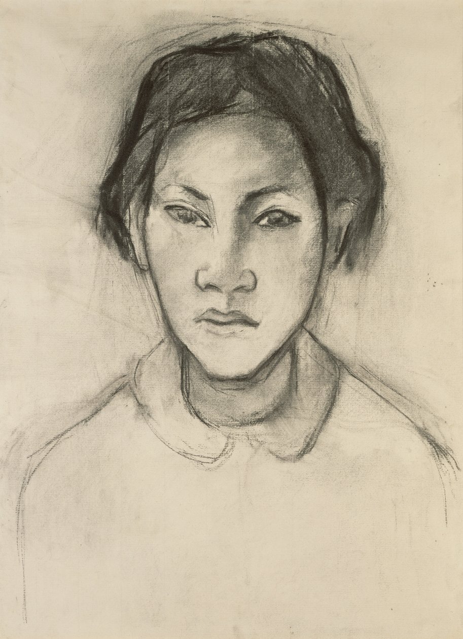 Cabeça de uma mulher taitiana de Paul Gauguin